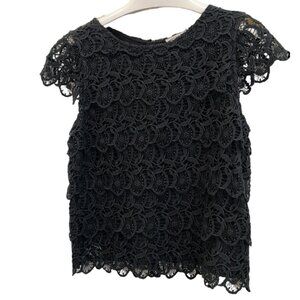see by chloe black all broderie anglaise lace tiered top 8